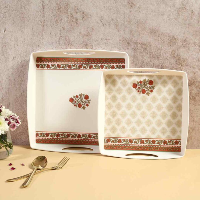 Venice Serving Trays - Royal Red (Set of 2) - Image 2