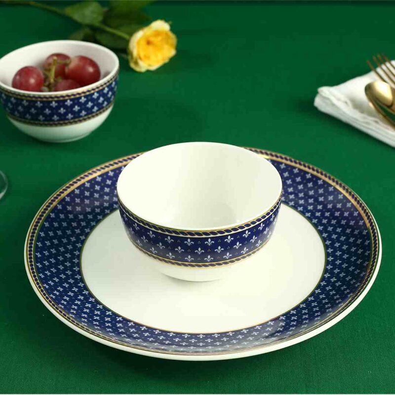 Sicilia Fine Bone China Katori - Royal Blue - Set of 2 Pcs - Image 2