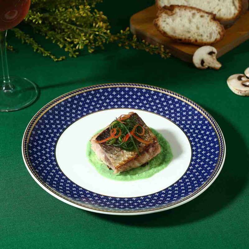 Sicilia Fine Bone China 8" Quarter Plate - Royal Blue - Set of 2 pcs - Image 2