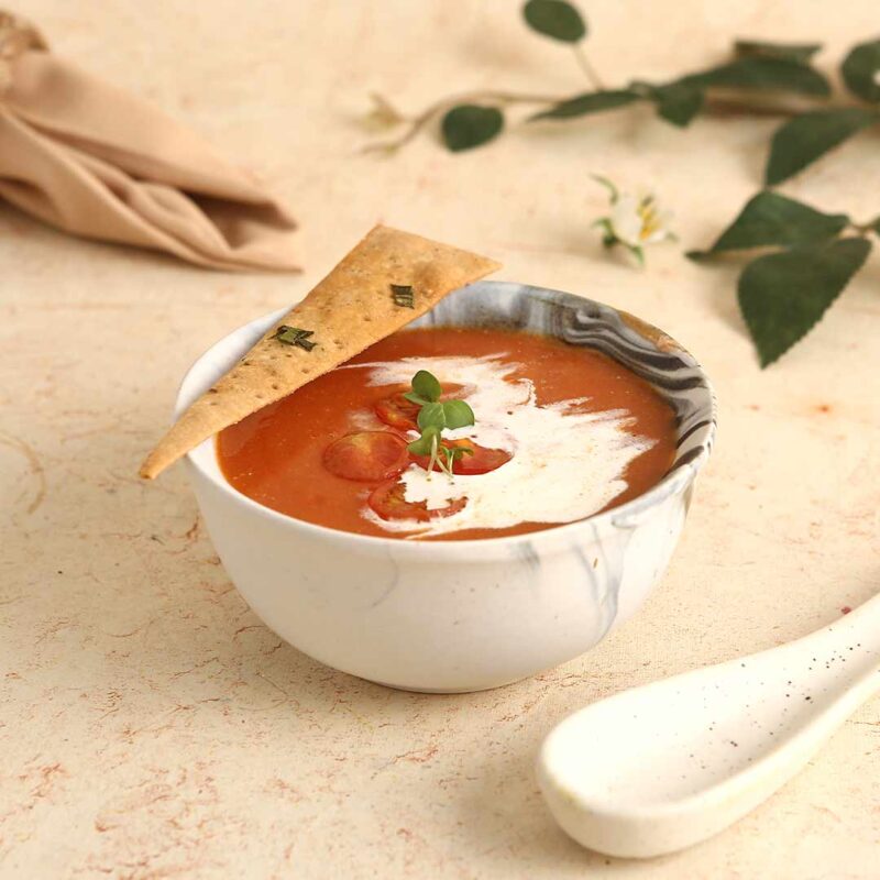 Teramo Stoneware Soup Bowl - Marble White (Set of 2) - Image 2