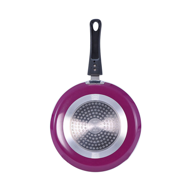 Trivia Premium Non-stick Cookware Set, 4Pc (Dosa Tawa, Fry Pan, Wok with Lid), Soft Touch Handle, Pure Grade Aluminum, PFOA Free, Induction Friendly, 2.6mm, 1 Years Warranty, Purple - Image 3