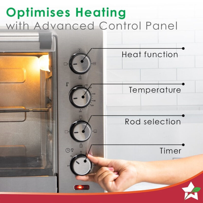 Oven Toaster Griller (OTG) - 48 Litres, Stainless Steel – with Rotisserie, Auto-shut off, Heat-Resistant Tempered Glass, 6-Stage Heat Selection - Image 2