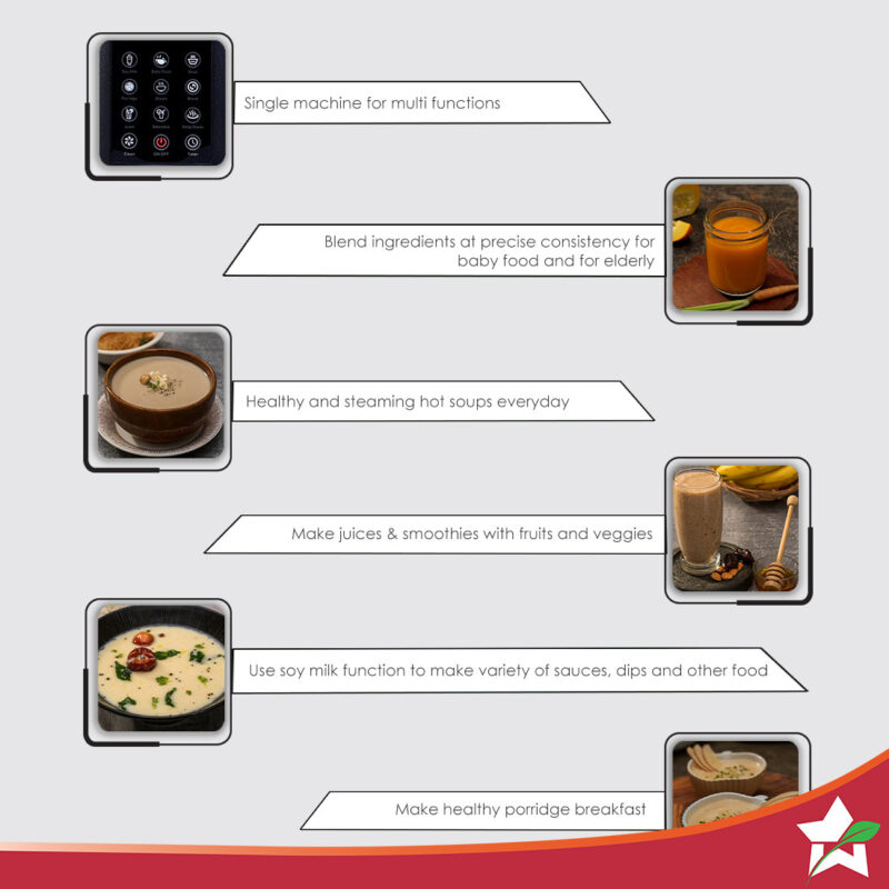 Nutri cook Heater Blender 1250W - Black - Image 3