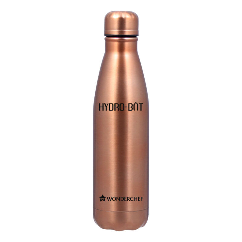 Hydro-Bot, 500ml, Stainless Steel Single Wall Water Bottle, Light Weight, Spill and Leak Proof, Brown, 2 Years Warranty - Image 13