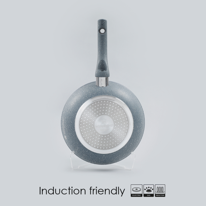 Granite 24 cm Non-Stick Fry Pan | 1.8 L | Grey | 5 Layer PFOA Free Non-Stick Coating | Compatible with Hot Plate, Hobs, Gas Stove, Ceramic Plate and Induction cooktop | 2 Years Warranty - Image 10