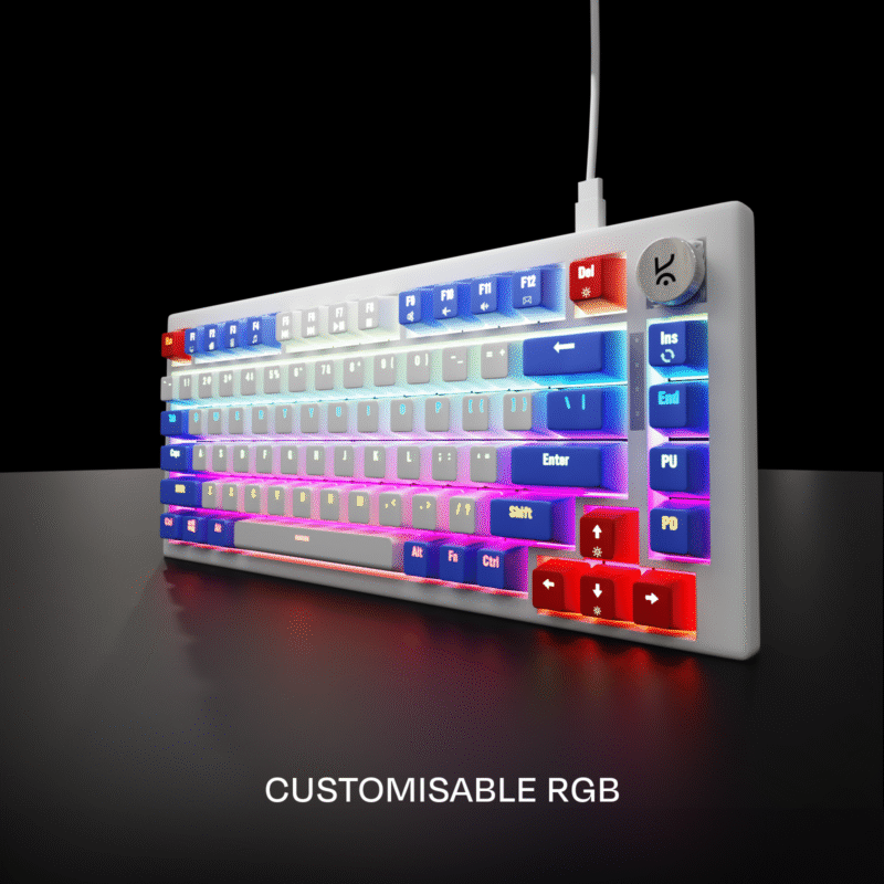 Hive White-Purple Wired Gaming Keyboard - Image 2