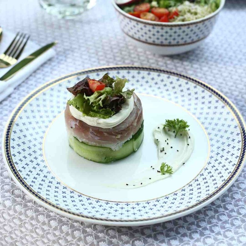 Sicilia Fine Bone China 8" Quarter Plate - Royal Blue - Set of 2 pcs - Image 4