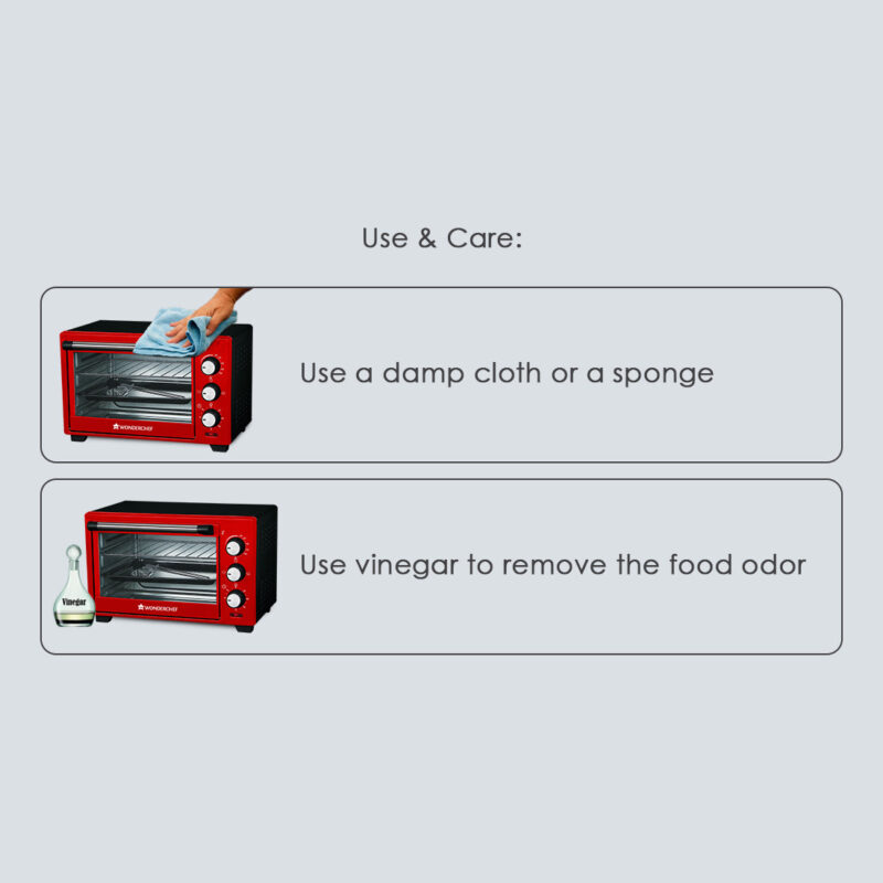 Wonderchef Renewed Oven Toaster Griller (OTG) Crimson Edge - 19 Litres | Auto-shut Off | Heat-resistant Tempered Glass | Multi-stage Heat Selection | 1280W | Red - Image 14