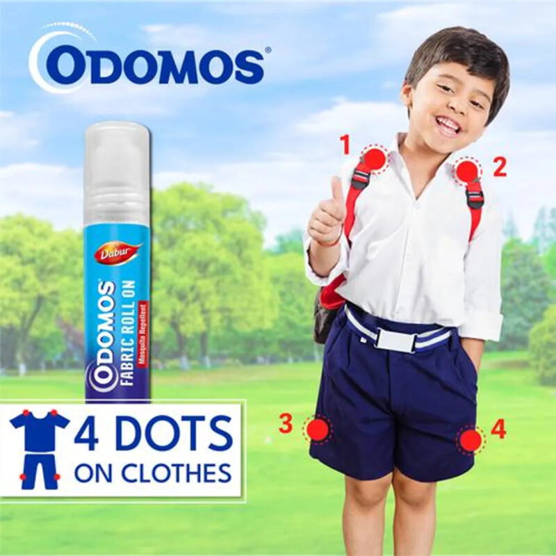 Odomos Mosquito Repellant Fabric Roll On - 8ml - Image 2