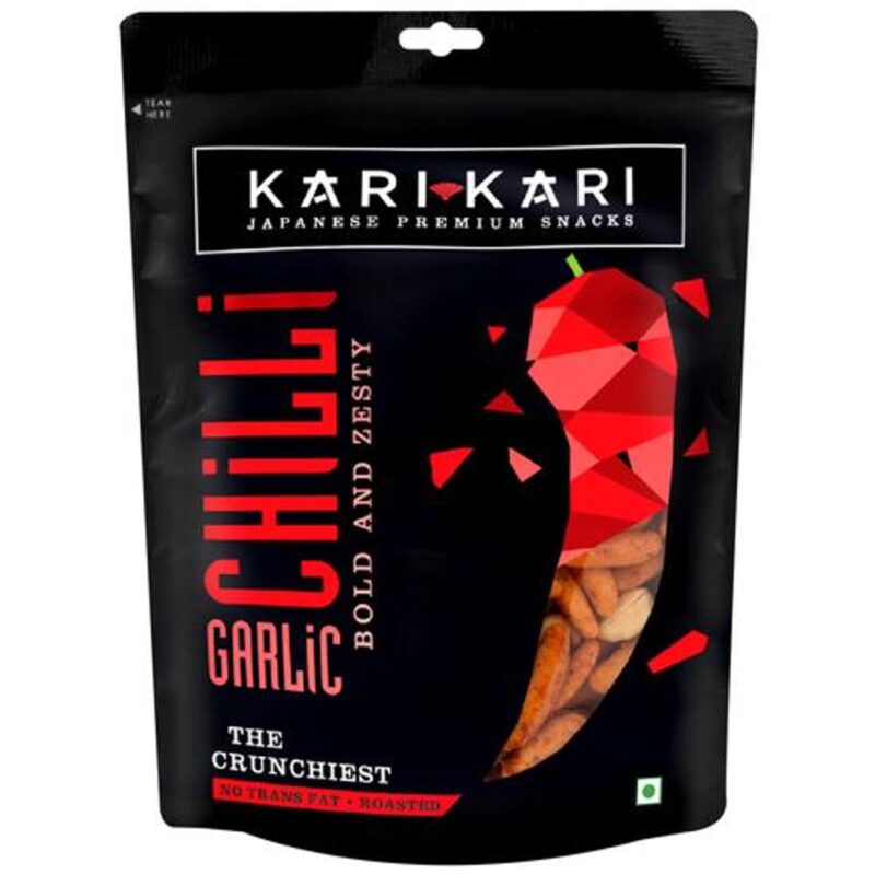 Kari Kari Snacks - Chilli Garlic, 135 g