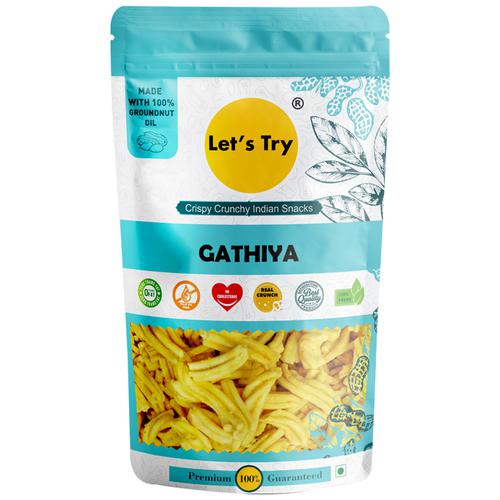 Let's Try Gathiya Snacks - Crispy, Crunchy, High In Quality, 200 g