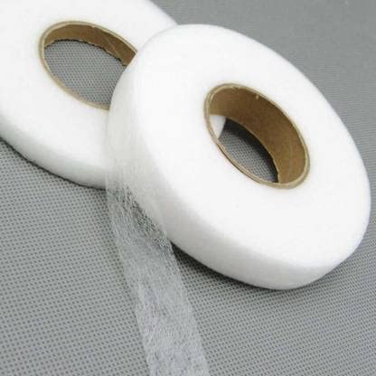 M Fabrics Hem Tape Rivil Civil Fabric Fusing Tape Double Sided Adhesive Hem Tape Iron on Tape (White) Buckram Interfacing Interlining Fusible 100 Yards Sewing - Pack of 2 Pieces - Image 6