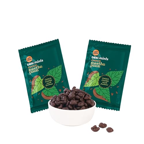 GO DESi Choco Meetha Paan, Box of 20 Sachets, Mouth fresheners, Desi Mints, Refreshing Mouthfreshener, Mukhwas, No Supari - Image 5