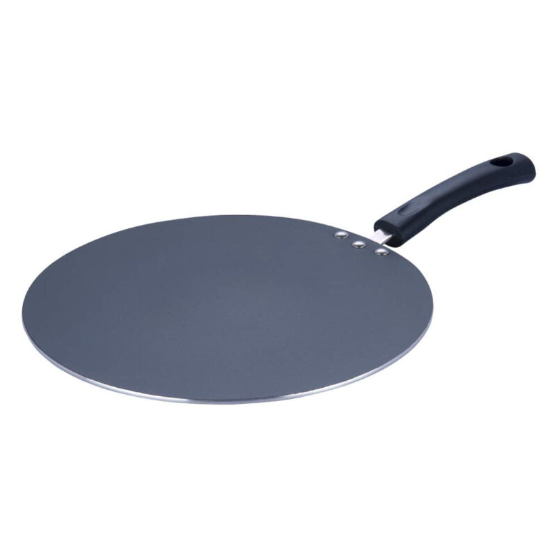 Vinod Aluminium Zest Non Stick Multi Tawa - 30 cm, 4mm /Triple Layer, Scratch Proof, Toxin Free, Riveted Bakelite Handle/Flat Roti Tawa/Gas Base - Black (2 Year Warranty) - Image 4