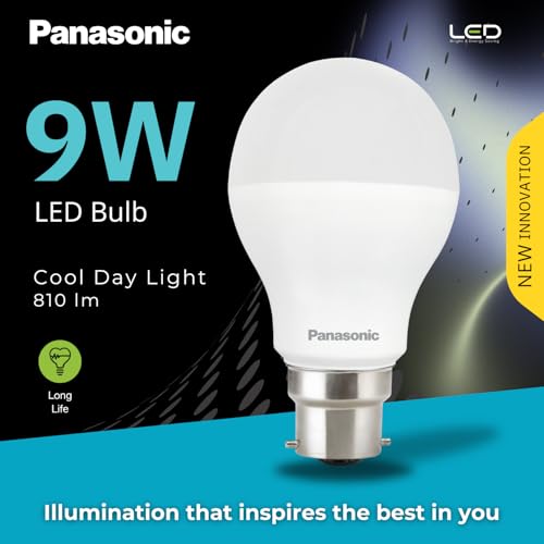 Panasonic 9 Watt LED Bulb, B22 Base 9W Bulb Light For Home, 25000+ BH with 1 Year Warranty, 6500K Cool Day Bulb (Pack of 4) - Image 2