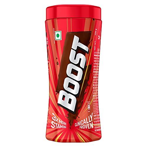 Boost Chocolate Nutrition Drink 500 g Pet Jar|| For 3X stamina - Builds bone & muscle strength