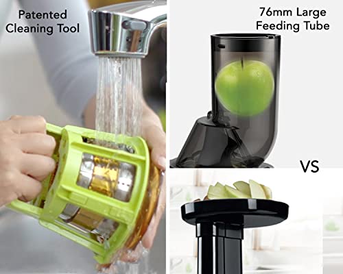 kuvings B1700 Professional Cold Press Whole Slow Juicer, Patented Jmcs Technology For 10% More Juice, Longest Warranty 12 Years (Phantom Black Juicer), 240 Watts, Pack of 1 - Image 4