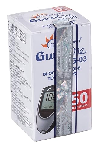 Dr. Morepen BG-03 Blood Glucose Test Strips, 50 Strips (Black/White)(Only Strips, No Glucometer) - Image 2