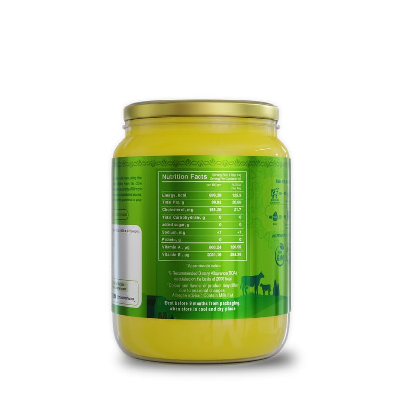 NUCLEAR FARM A2 Gir Cow Ghee (500 ml) – Bilona Method & Grass-Fed | A2 Desi Ghee for Cooking & Ayurveda | Rich & Healthy - Image 4
