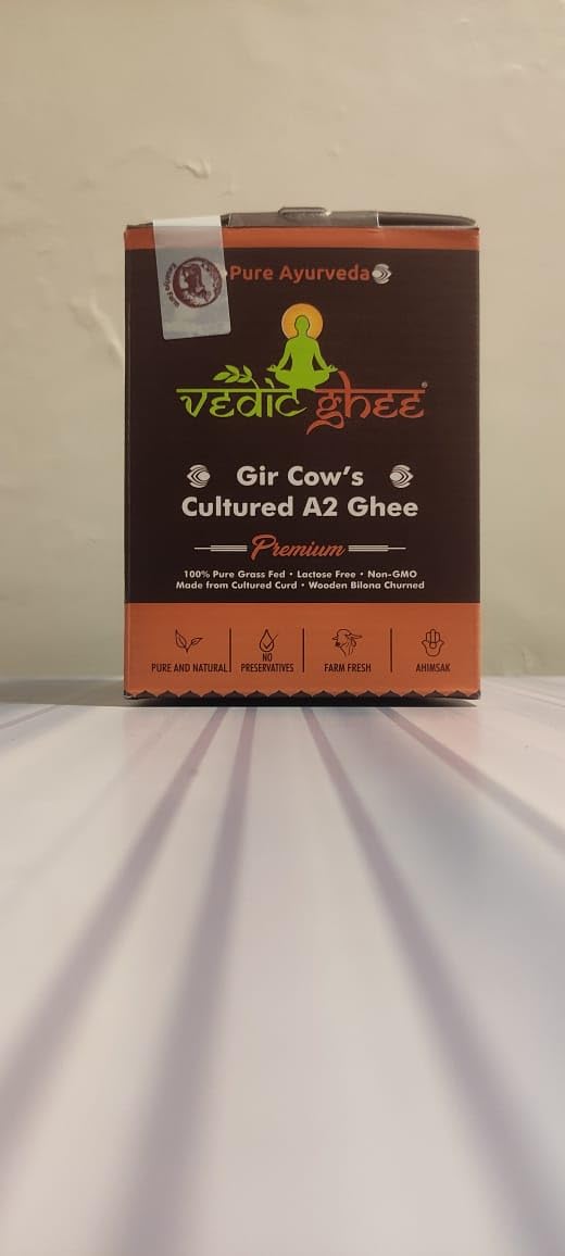 Vedic Ghee Premium A2 Gir Cow Cultured Desi Ghee from Kesariya Farm | Vedic Bilona Two Way Churned | Indian Gir Cow Ghee, Pure A2 Ghee, Natural & Healthy, Non-GMO | Lab Certified (1L) - Image 5
