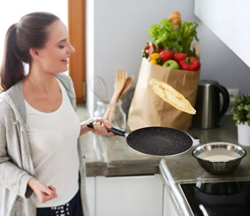 MILTON Pro cook Granito Induction Non-Stick Concave Tawa, 28 cm, Black | 2 Years Warranty - Image 4