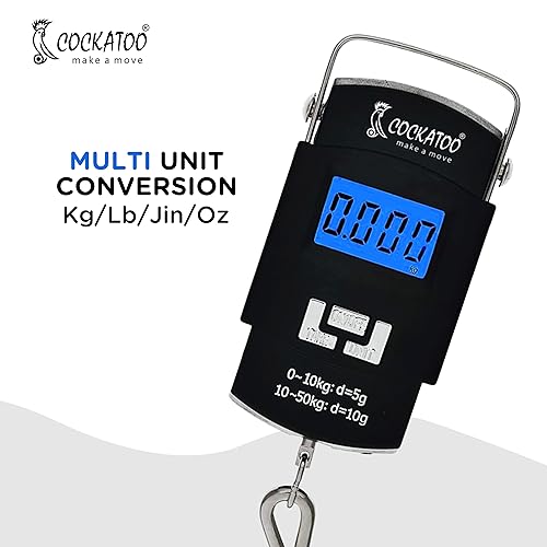 Cockatoo Luggage-Guard Luggage Weighing Scale With Led Screen, Electronic Portable Fishing Hook Type Weighing Scale, Limit-Upto 50 Kg - Image 4
