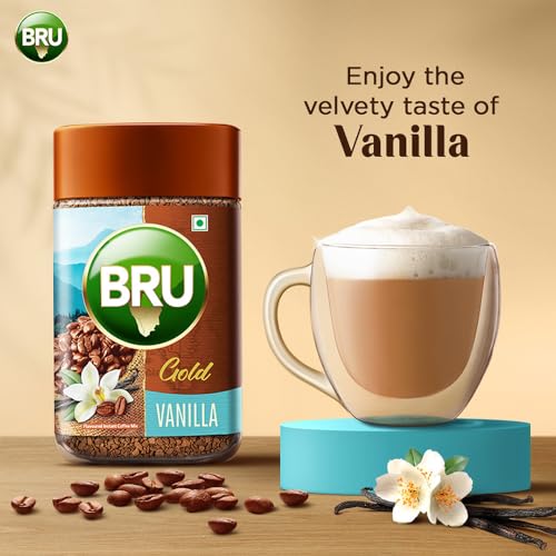 Bru Gold Vanilla 100gram | Premium Freeze Dried Coffee | Aromatic Flavoured Instant Coffee | Makes 80 cups |Powder|Jar - Image 7