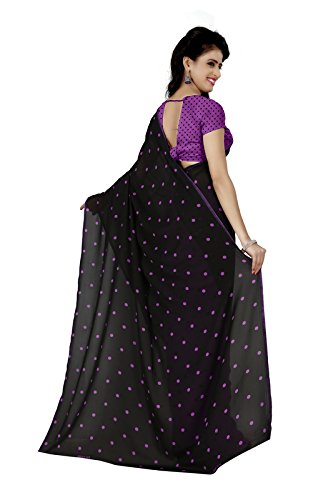 Anand Sarees Women's Georgette Saree With Blouse Piece (1262_4_multicolour_Free size_Purple) - Image 6