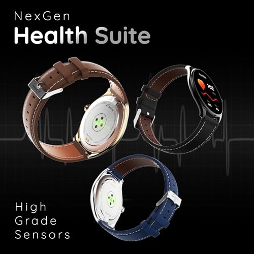 Pebble Royale Legend 1.43" AMOLED Display, Slimmest Design, Bluetooth Calling, Premium Built, Always On Display, Multi Sports Mode, Health Suite, Smart Calculator (Brown) - Image 4