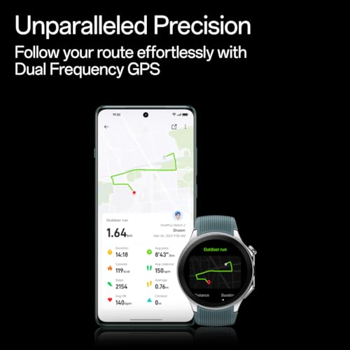 OnePlus Watch 2 with Wear OS 4,Snapdragon W5 Chipset,Upto 100Hrs Battery Life,1.43'' AMOLED Display,Stainless Steel & Sapphire Crystal Build,Dual Frequency GPS,5 ATM,IP68 & BT Calling (Radiant Steel) - Image 2