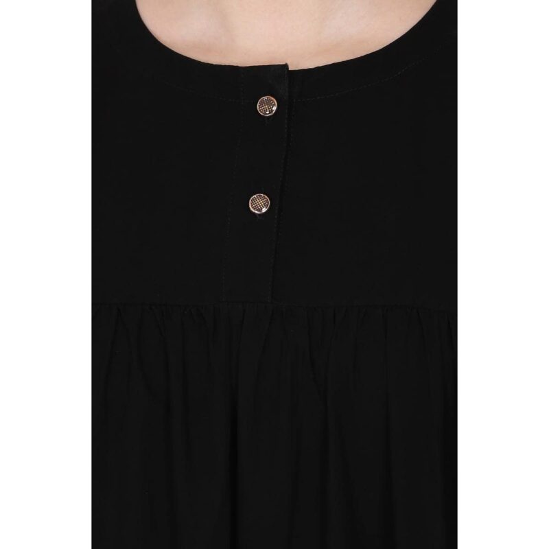 BT - Being Traditional Women’s Pleated Abaya Made in Nida Matte Fabric with Cuff Sleeves (3XL, Black) - Image 5