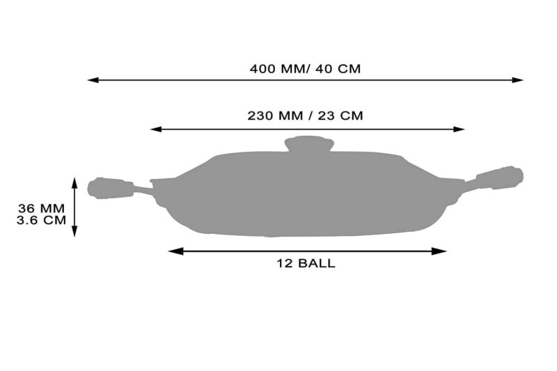 Tosaa Non-Stick 12 Cavity Appam Patra Side Handle with lid, Color May Vary - Image 3