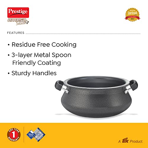 Prestige Omega Select Plus Mini Handi with SS lid, Aluminium, Black - Image 7