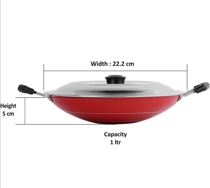DARAZ Nonstick Appachatti/Appachetty with Stainless Steel Lid - Image 2