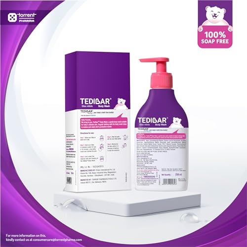 Tedibar - Body wash for Babies| 100% soap & Alkali free | Skin-friendly pH 5.5| Recommended by pediatricians | Prevents Dryness & Rashes | Suitable for Newborn Baby| 250ml - Image 6
