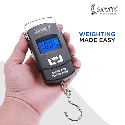 Cockatoo Luggage-Guard Luggage Weighing Scale With Led Screen, Electronic Portable Fishing Hook Type Weighing Scale, Limit-Upto 50 Kg - Image 3