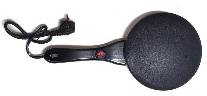 Dosa Maker Auto Power Off Electric Crepe Maker Hot Plate Cooktop Non-Stick Automatic Temperature Control,600 Watts, Black