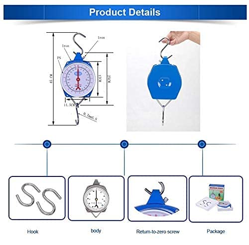 Crystal zone Commercial Hanging 200 Kg Grey Colour Weighing Scale/kata 200 kg/Best Metal Quality, pack of 1 grey. - Image 3