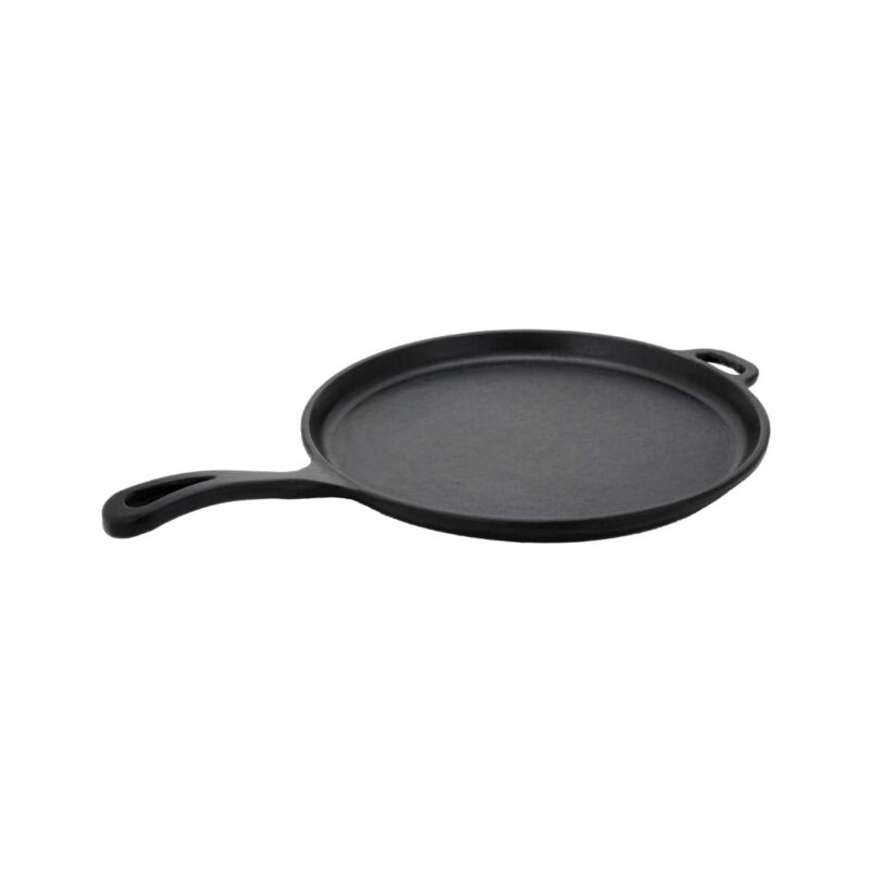 Bhagya Cast Iron Cookware Pre-Seasoned Dosatawas (12 Inches)-Long Handle - Cast Iron, Black - Image 3