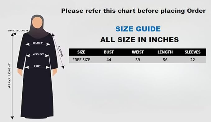 Stylish Embroidered Black Burqa for Women, Dubai Style - Image 2