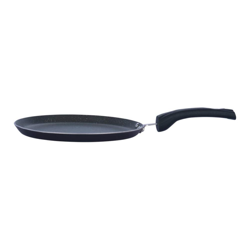 Vinod Cookware Aluminium Zest Marbilo Dosa Tawa, 28cm, Black - Image 3