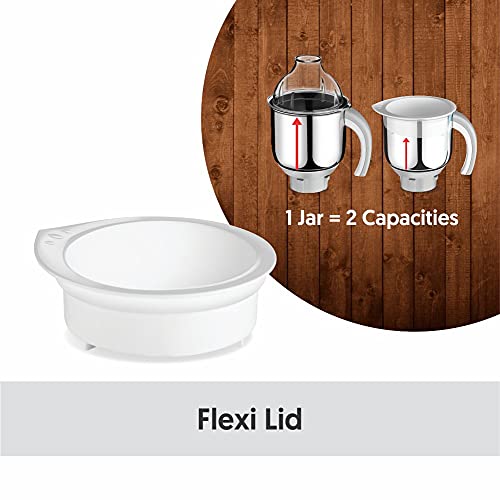 Preethi Blue Leaf Diamond MG-214 mixer grinder 750 watt (Blue/White), 3 jars & Flexi Lid, FBT motor with 2yr Guarantee & Lifelong Free Service - Image 2