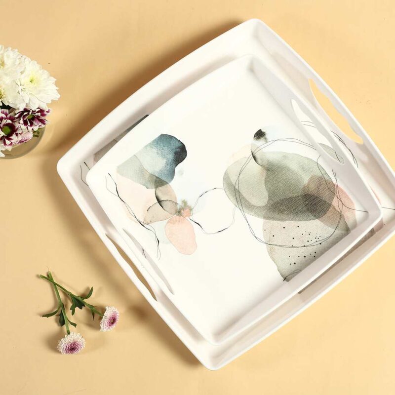 Venice Abstract Print Trays - Set of 2 - Image 3