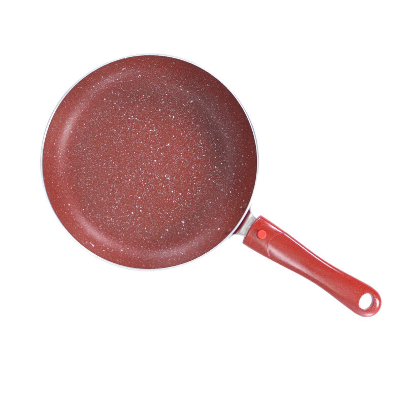 Ruby Plus Cookware Set, 4pc (Dosa Tawa, Fry Pan, Kadhai with Lid), Induction Friendly, Virgin Aluminum, PFOA/Heavy metal free, 2 Years Warranty, Dark Red - Image 3