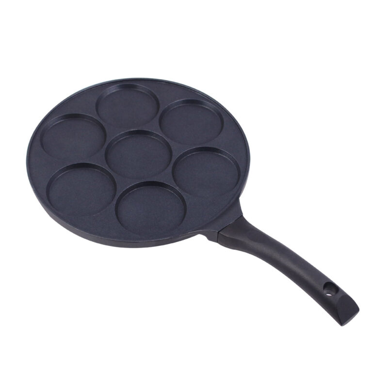 Inducta Multi Pan with 7 cavities | Healthy Non-stick | PFOA Free | Die-cast Body | Gas & Induction Friendly | Ideal For mini uttapams, round mini omelets, pancakes, round shape eggs, chillas, set dosas | 270 ml | 3mm Thick | 2 Year Warranty | Black - Image 5