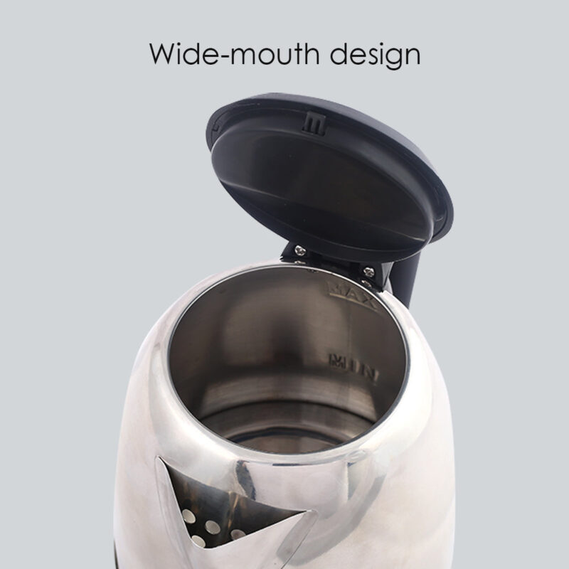 Prato Automatic Stainless Steel Cordless Electric Kettle, 1.5 Litres, Built-in Metal Filter, 304 Stainless Steel Interior, Ergonomic Handle Design, 1000W, 2 Years Warranty - Image 5