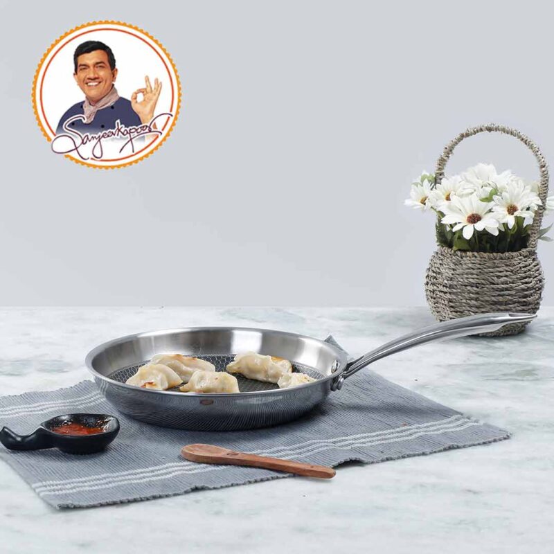 Stanton Nonstick Coated Tri-Ply Stainless Steel | 24 cm Frying Pan | 1.2 L | 2.5 mm Thickness | Silver - Image 8