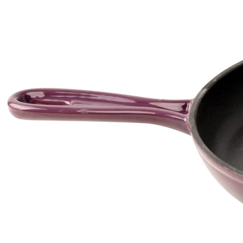 Ferro Cast-iron 26 cm Frying Pan, Corrosion-Resistant Coating, Compatible on Induction, 1.6 L, 5 Years Warranty, Purple - Image 7