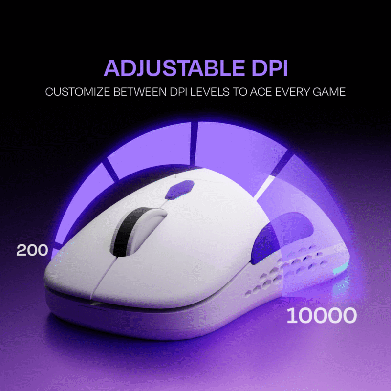 Chimera White Wireless Gaming Mouse - Image 4