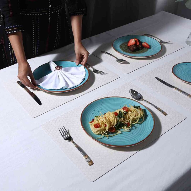 Valentina Reversible Diamond & Textured Placemat Set of 6 - Image 8